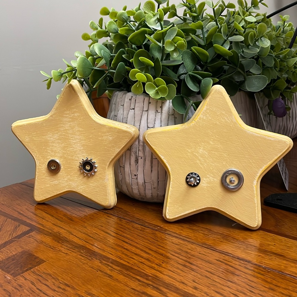 Small Wall Hooks Hanger Wood Star Rustic Style Key Holder Scarf Minimal Hang